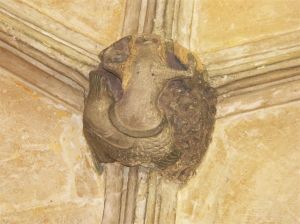 mermaid on Lacock Abbey ceiling