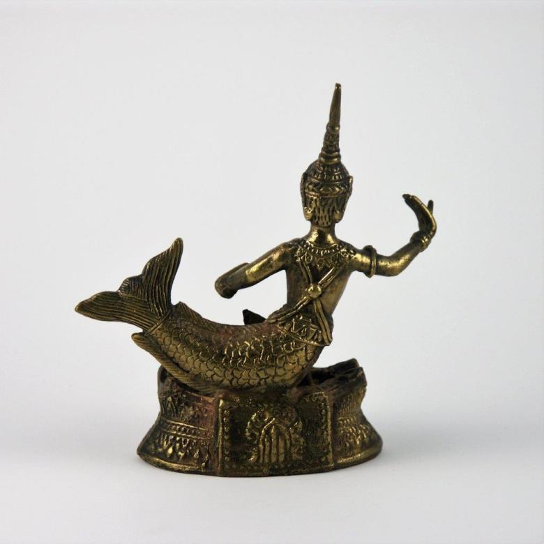 Suvannamaccha mermaid brass figurine